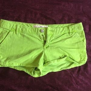 Neon green Hollister Shorts